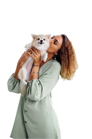 Woman with dog